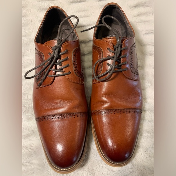 Stacy Adams Dickinson Cognac 8 1/2 M EUC - Picture 8 of 13